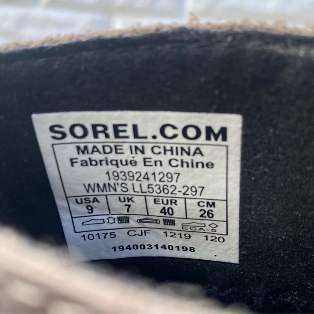 Sorel Joan of Arctic Wedge Zip-Up Ankle Boot Suede Leather Waterproof Bootie 9